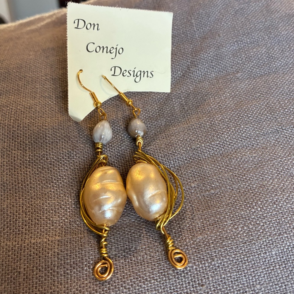 Artisan Earrings with Unique Stones
